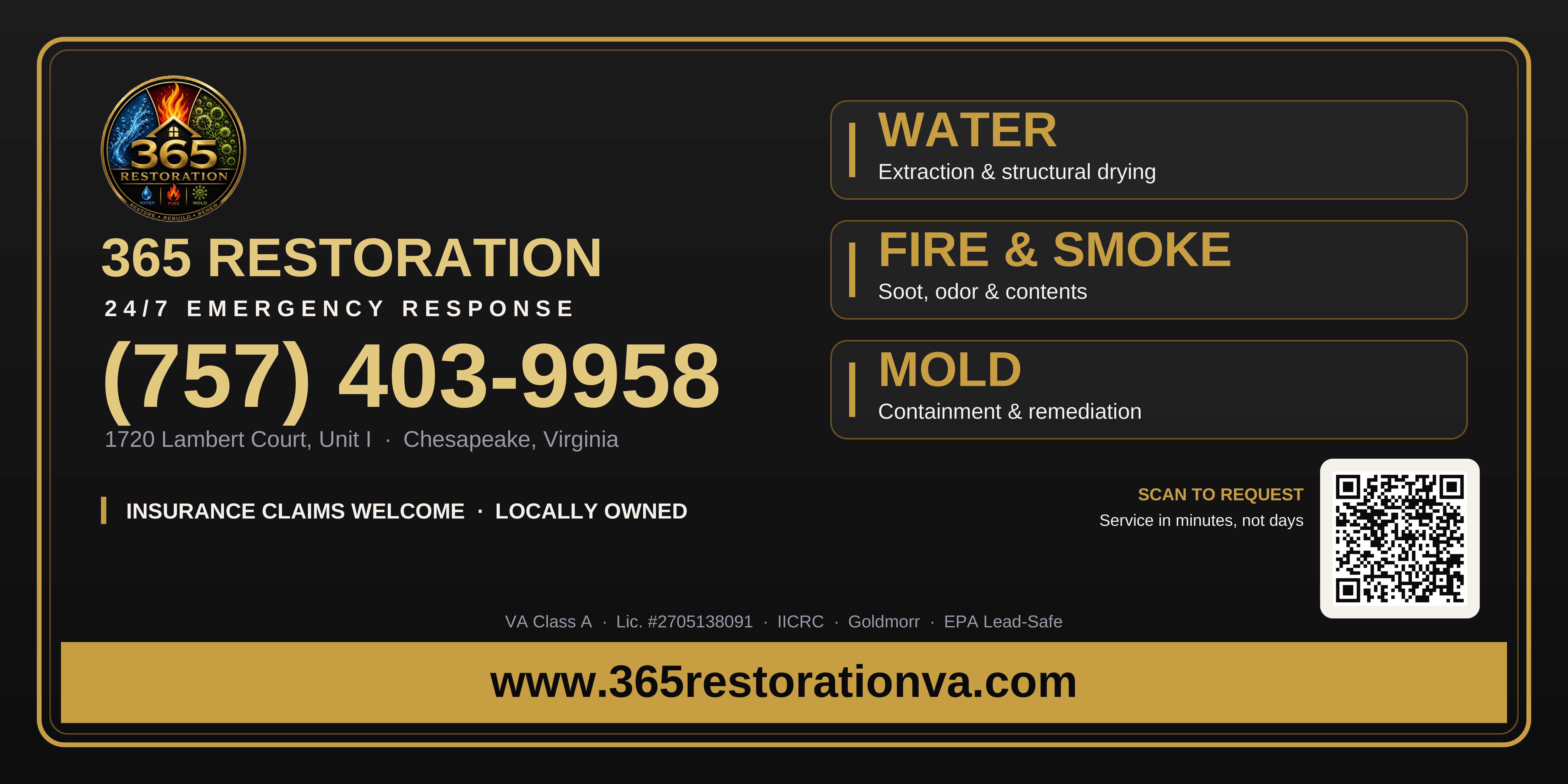 Building banner — 6 ft × 3 ft (landscape, single-sided) — Front preview