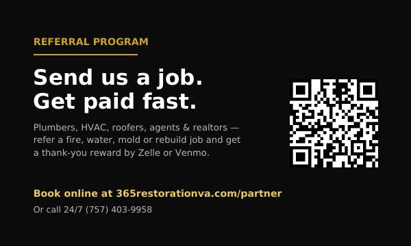Referral program card — front & back — Front preview