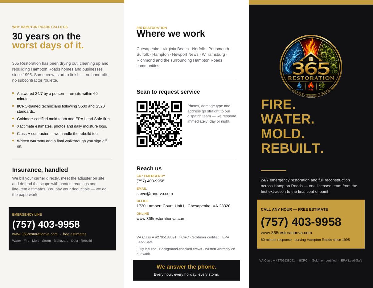 Company trifold brochure — front & back — Front preview